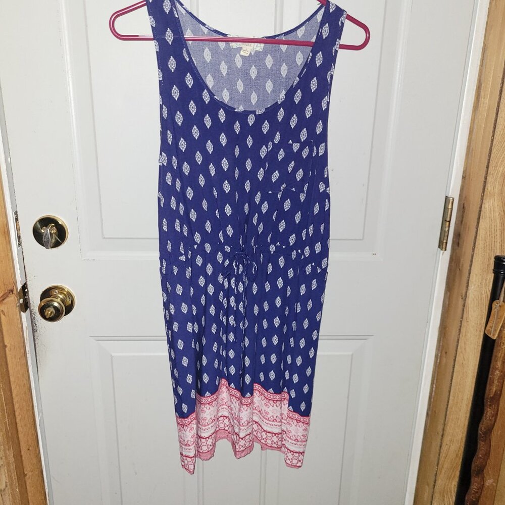 Pink Republic Navy Blue & Pink Floral Sleeveless Top Junior Size Large